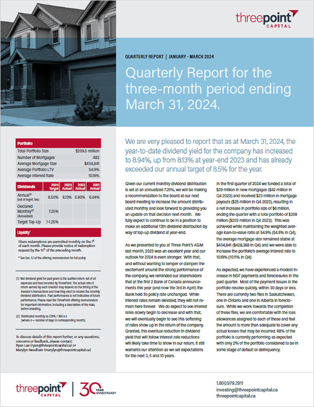 January - March 2024 Quarterly Report cover