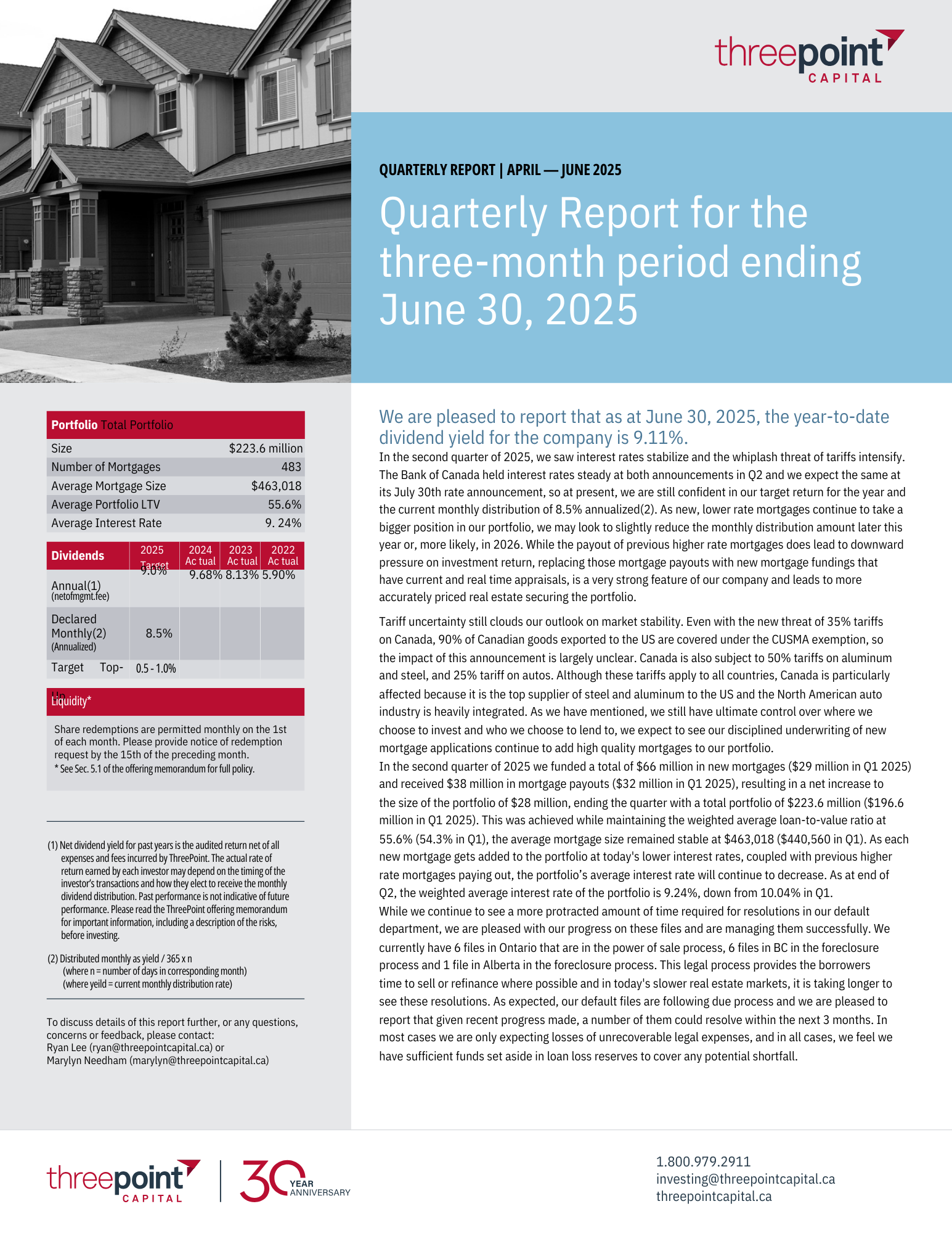 Three Point Capital Q2 2025 Report Cover