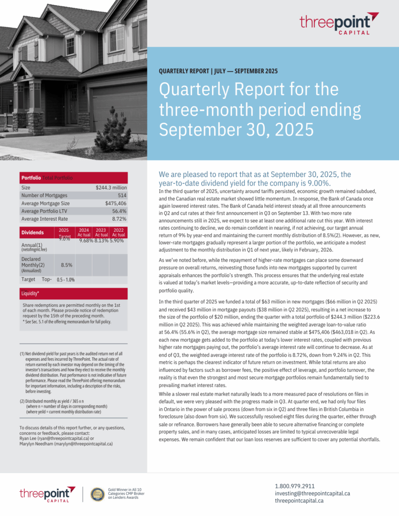 Three Point Capital Q3 2025 Report Cover